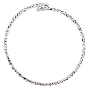 Athra Light Pink & Aurora Borealis Crystal Coil Bracelet alternate view