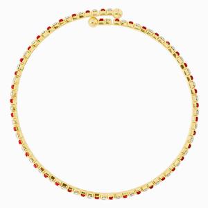 Athra 14kt. Gold over Brass Red & White Crystal Coil Bracelet alternate view