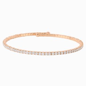Athra Rose Gold over Brass & Crystal Coil Bracelet