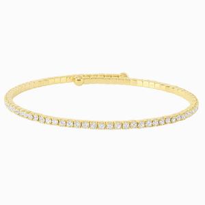 Athra 14kt. Gold over Brass & Clear Crystal Coil Bracelet