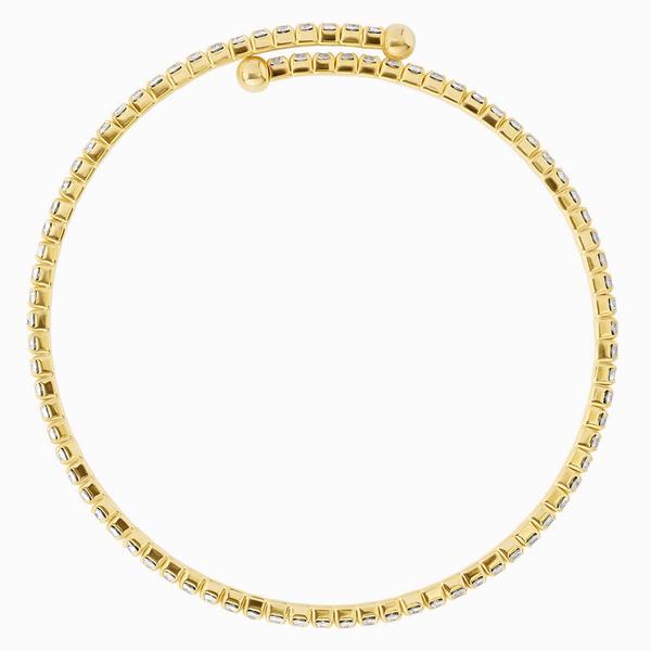Athra 14kt. Gold over Brass & Clear Crystal Coil Bracelet alternate view