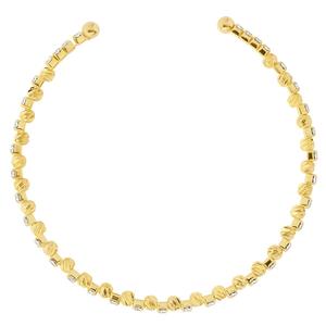 Athra 14kt. Gold over Brass Crystal & Stripe Bead Coil Bracelet alternate view