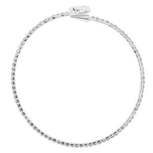 Athra Silver Plated Single Crystal Spear Coil Bracelet alternate view