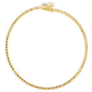 Athra 14kt. Gold over Brass Single Crystal Spear Coil Bracelet alternate view