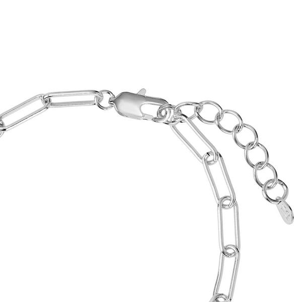 Athra Fine Silver Plated CZ A Initial Bracelet alternate view