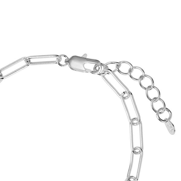 Athra Fine Silver Plated CZ S Initial Bracelet alternate view