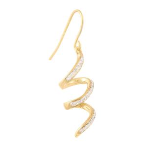 Athra 14kt. Gold Over Brass Twisted Crystal Drop Earrings alternate view