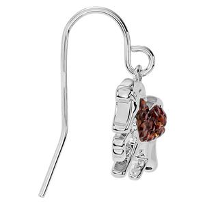 Athra Silver Plated & Brown Crystal Horse Drop Earrings alternate view