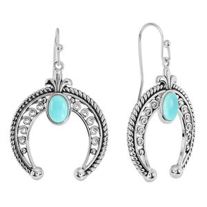 Athra Fine Silver Plated Howlite Drop Earrings