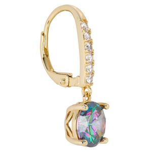 Athra 14kt. Gold over Brass Mystic CZ Drop Earrings alternate view