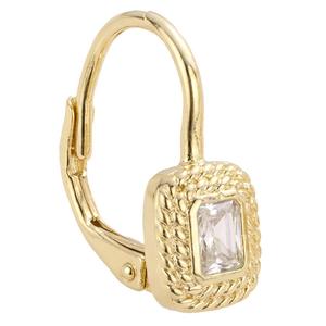 Athra 14kt. Gold Over Brass CZ Drop Earrings alternate view