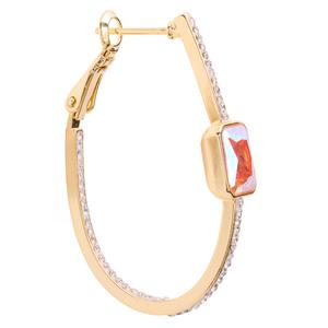 Athra 14kt. Gold over brass 36mm Oval Hoop Earrings alternate view
