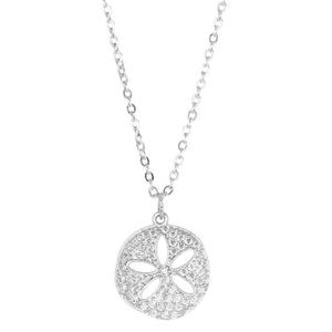 Athra Silver Plated Sand Dollar Pendant Necklace