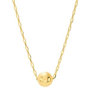 Athra 16in. 14kt. Gold over Brass Ball Pendant Necklace