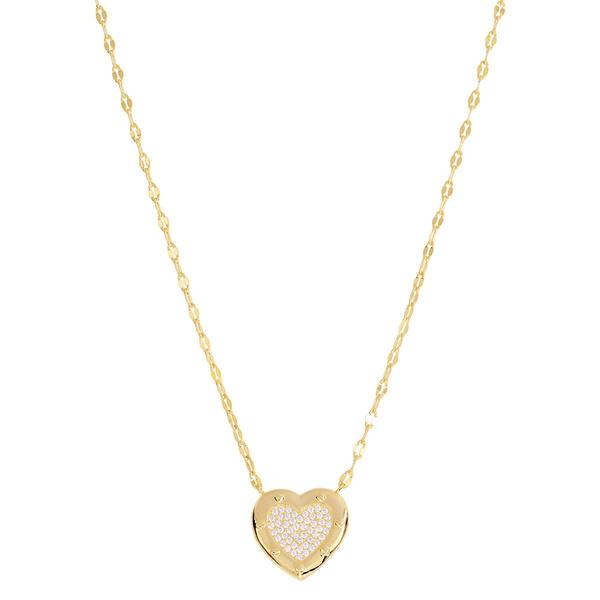 Athra 14kt. Gold over Brass Heart Pendant Necklace