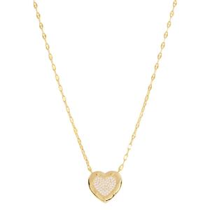 Athra 14kt. Gold over Brass Heart Pendant Necklace