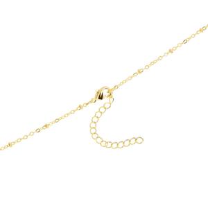 Athra 14kt. Gold over Brass Crystal USA Flag Heart Pendant alternate view