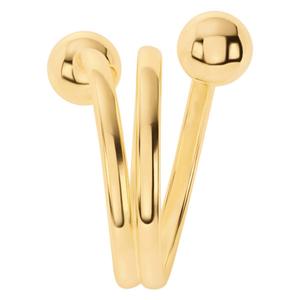 Athra 14kt. Gold over Brass Double Ball Wrap Ring alternate view
