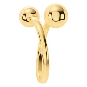 Athra 14kt. Gold over Brass Ball Bypass Ring alternate view
