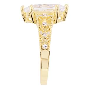 Athra 14kt. Gold over Brass Vintage Marquis CZ Ring alternate view
