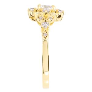 Athra 14kt. Gold over Brass CZ Halo Ring alternate view