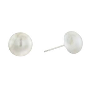 Athra Sterling Silver 10mm Fresh Water Pearl Stud Earrings