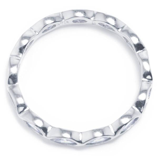 Athra Sterling Silver Marquise CZ Band Ring alternate view