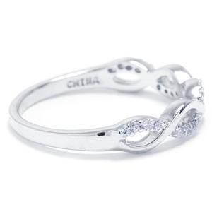 Athra Sterling Silver CZ Infinity Band Ring alternate view