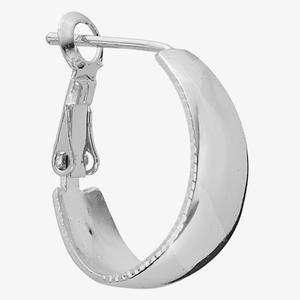 Athra Silver Plated 15mm Oval Hoop Earrings alternate view