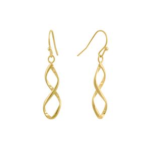Athra 14kt. Gold Over Brass Twisted Drop Earrings