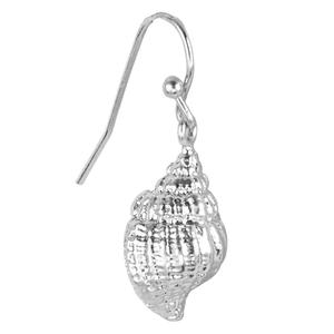 Athra Silver Plated Conch Shell Drop Earrings alternate view
