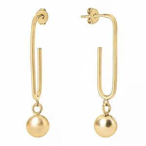 Athra 14kt. Gold Over Brass Ball Drop Earrings