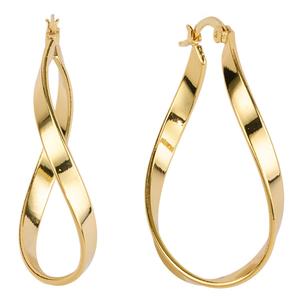 Athra 14kt. Gold over Brass 41mm Twist Hoop Earrings
