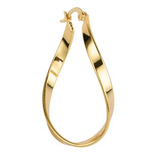Athra 14kt. Gold over Brass 41mm Twist Hoop Earrings alternate view