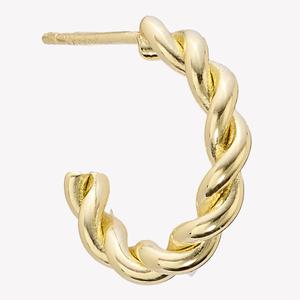 Athra 14kt. Gold over Brass 16mm Twisted Hoop Earrings alternate view