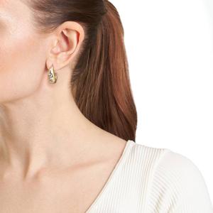 Athra 14kt. Gold over Brass 20mm CZ Hoop Post Earrings alternate view