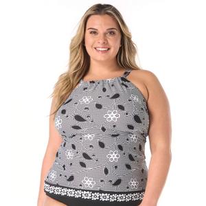 Plus Size Beach House Floral Allure Blair Tankini Swim Top