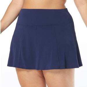 Plus Size Beach House Solid Olivia Skort Swim Bottoms