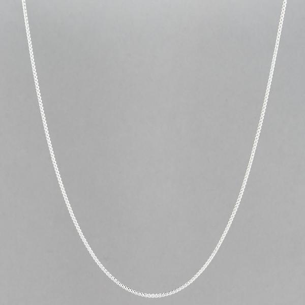 Design Collection Silver-Plated Round Box Chain Necklace