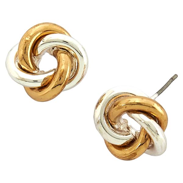 Design Collection Two-Tone Small Twist Earrings