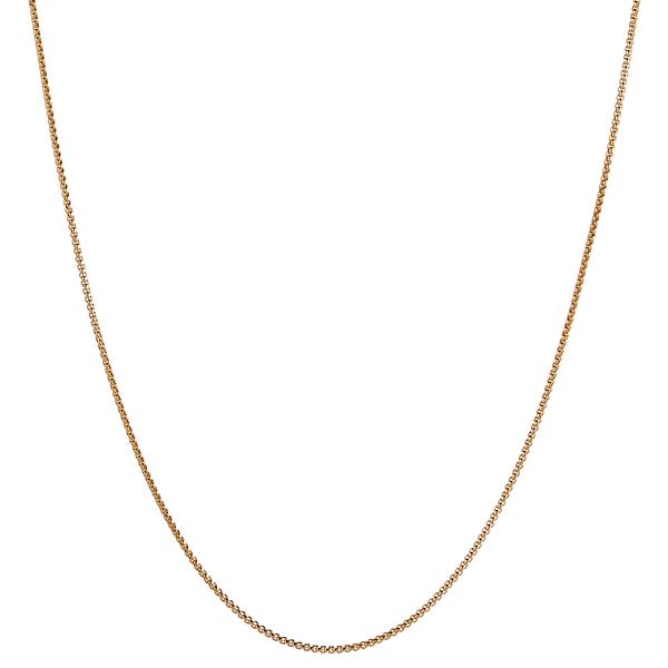 Design Collection Gold-Plated Round Box Chain Necklace