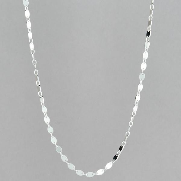 Design Collection Silver-Plated Mirror Disc Necklace
