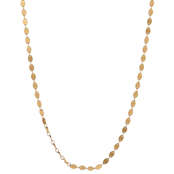 Design Collection Gold Plated Mirror Disc Necklace