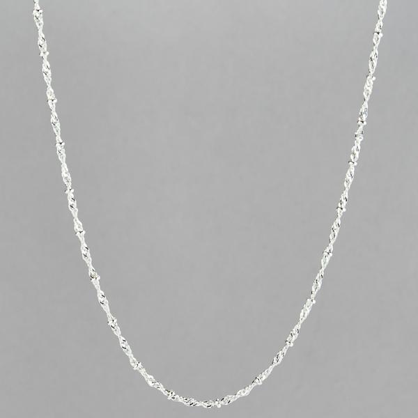Design Collection Silver-Plated Single Twist Necklace
