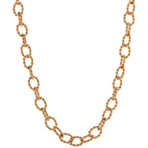 Design Collection Gold-Tone 18 Rope Oval Link Chain Necklace
