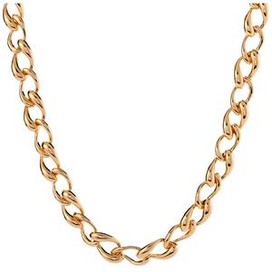 Design Collection 18in. Polished Link Gold-Tone Chain Necklace