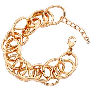 Design Collection 7.5in. Gold-Tone Interlock Chain Bracelet