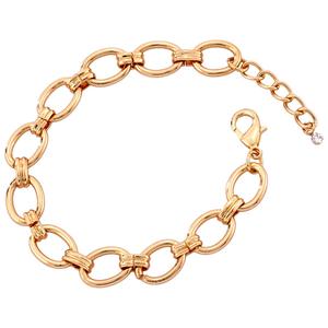 Design Collection 7.5in. Gold-Tone Double Round Link Bracelet
