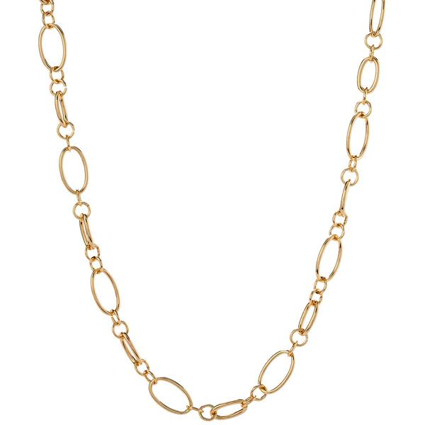 Design Collection 24in Gold-Tone Oval & Round Link Chain Necklace