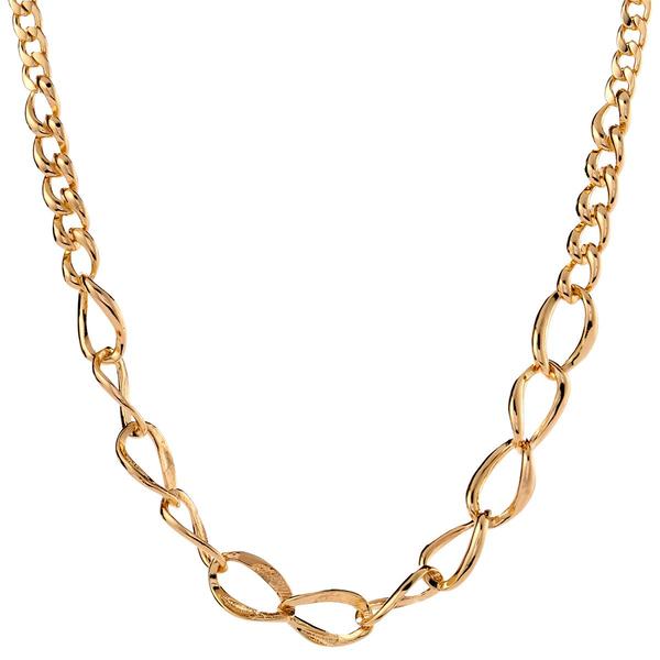 Design Collection 20in. Gold-Tone Flat Oval Link Chain Necklace